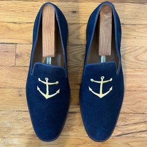 Sperry Top-Sider Corduroy “Smoking Slipper” with Embroidered Anchor